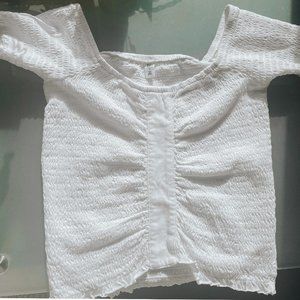 Women's white cropped blouse